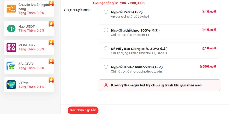 Thao tác nạp, rút tiền tại 8S siêu tốc trong 60 giây rất an toàn